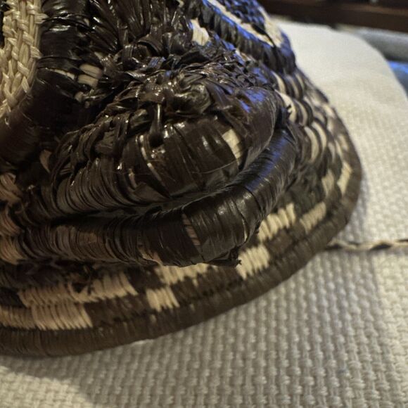 Vintage WOUNAAN Embera Tribe woven Chunga Shaman OWL MASK Panama SPIRITUAL Art - Picture 7 of 13